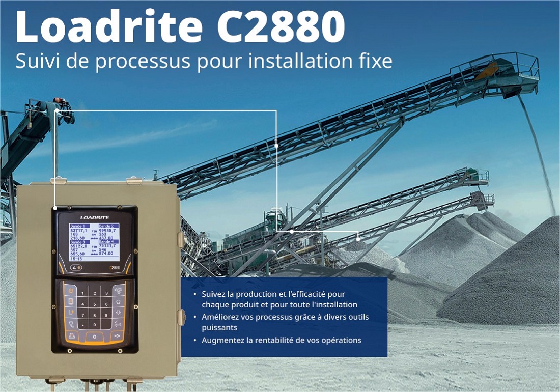 Loadrite France C28880 suivi de processus pour installation fixe carrière connectée Loadrite France https://www.clauss-pesage.fr/systeme-c2880-pour-installation-fixe/