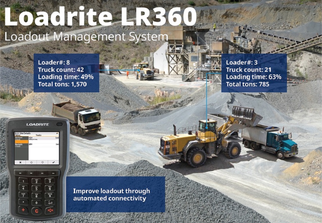 Loadrite LR360 système de gestion du chargement de vos engins (camions, chargeuse, pelles minière ...)