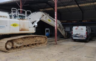 pesage Loadrite X2350 sur une pelle Hitachi ZX350LC-6.